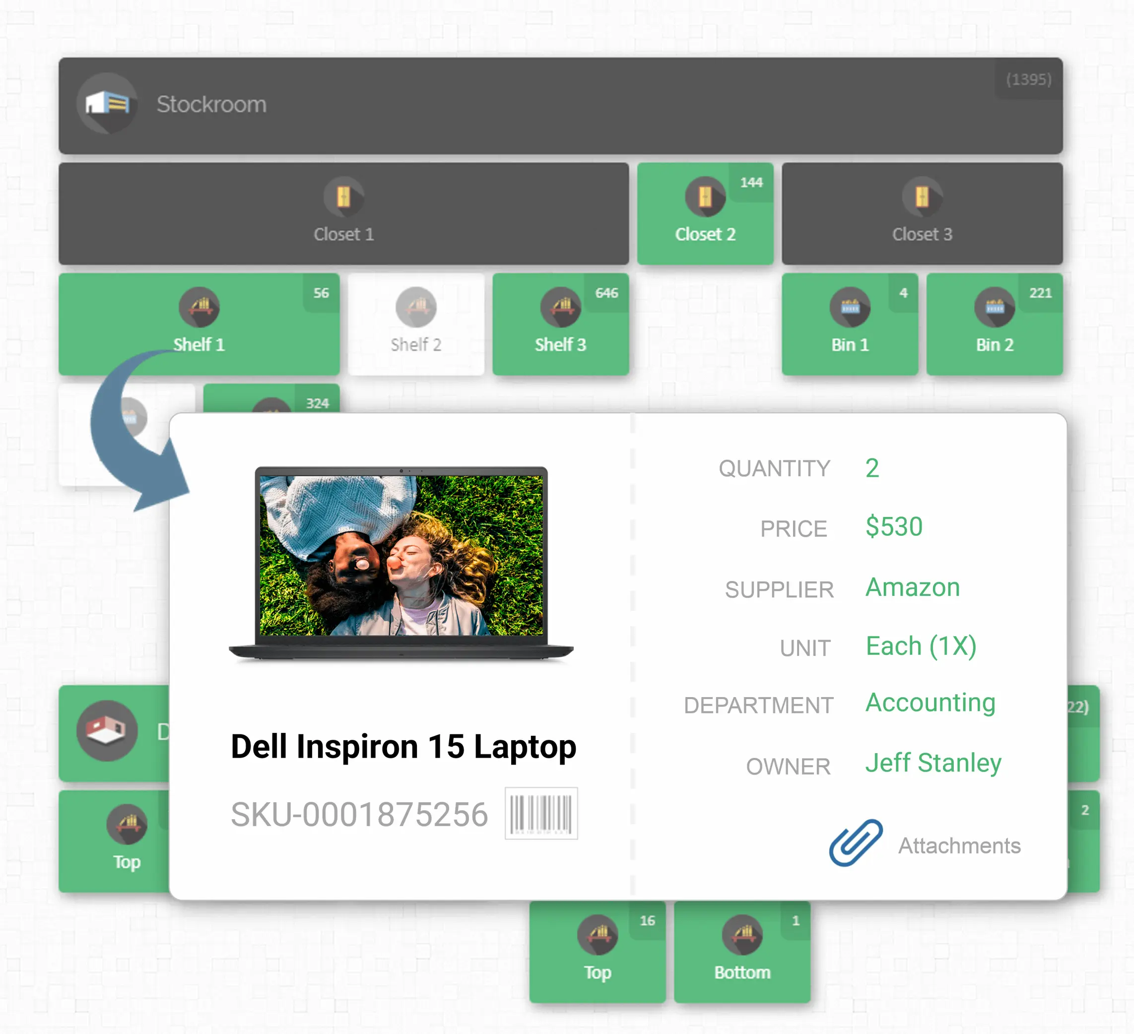 inventory contents of a location by cyberstockroom